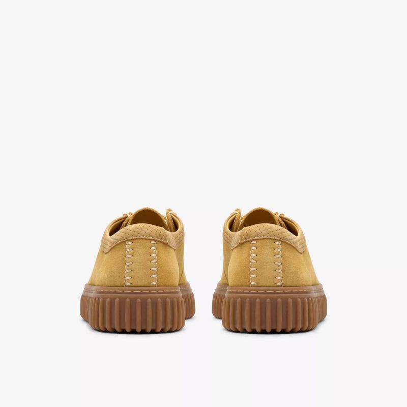 Clarks Mens Torhill Lo Golden Tan Suede image number 3